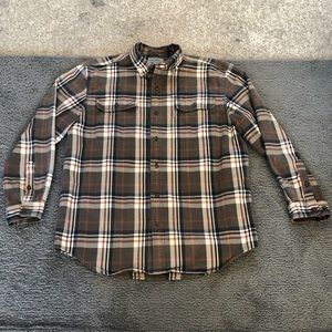 Carhartt Mens Original Fit Flannel Plaid Long Sleeve Shirt Size Large Tall